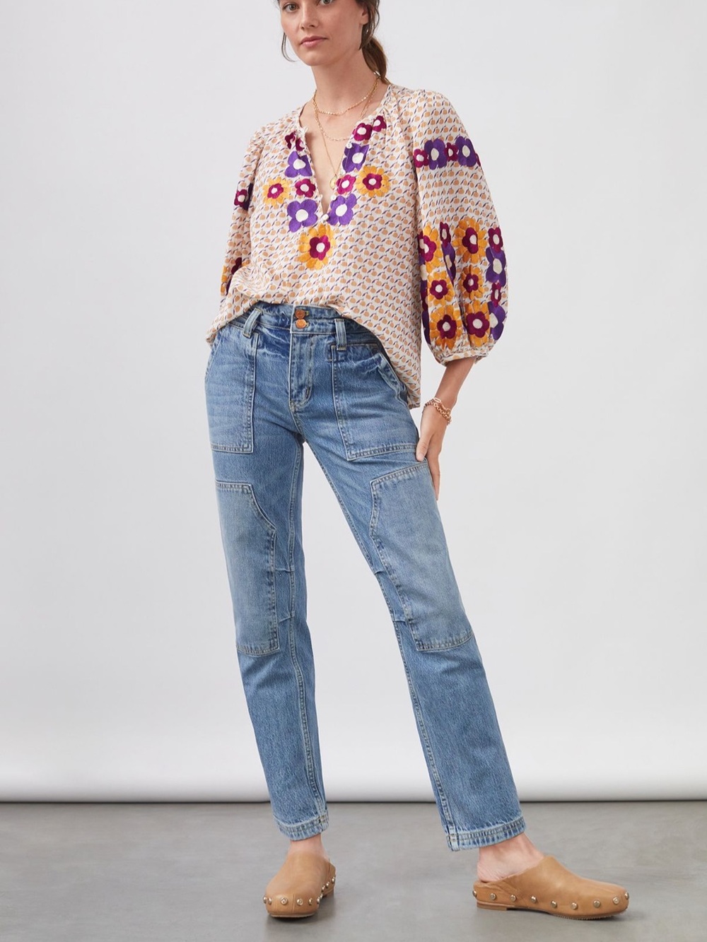 Pilcro The Wanderer Relaxed Jeans Anthropologie Light Blue SZ 25 MSRP $148